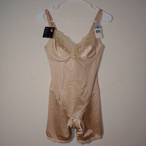 Madenform All over Solutions Shapewear Bodysuit Size 36 C Tan